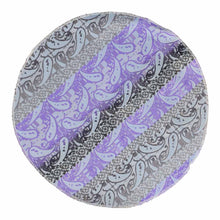 Load image into Gallery viewer, Purple striped paisley pocket round