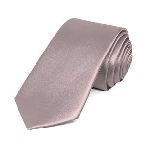 Quartz Slim Solid Color Necktie, 2.5" Width