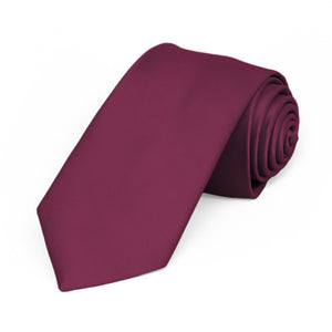 Raspberry Premium Slim Necktie, 2.5" Width