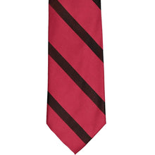 Load image into Gallery viewer, The front view of a black and red striped tie