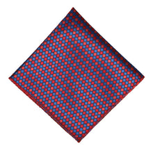 Load image into Gallery viewer, Red and blue small pattern pocket square