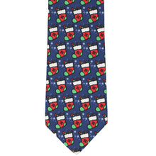 Load image into Gallery viewer, Front view of a Christmas stocking necktie