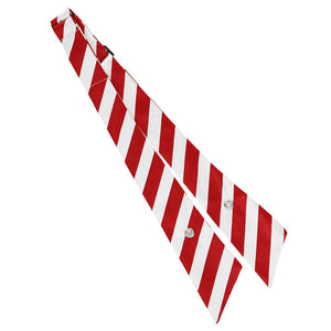 Red and White Striped Crossover Tie unsnapped