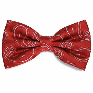 Red Berkshire Paisley Bow Tie