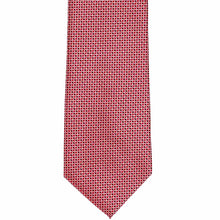 Load image into Gallery viewer, Red circle pattern necktie, flat front view