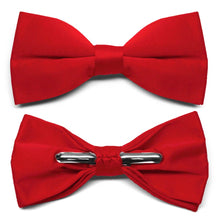 Load image into Gallery viewer, Red Clip-On Bow Tie