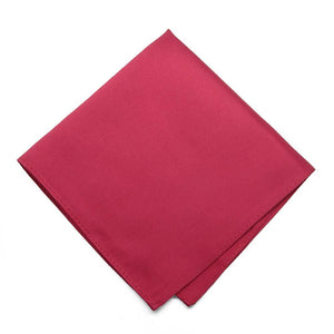 A folded solid red pocket square