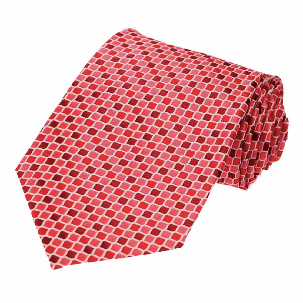 Red Edmund Geometric Necktie