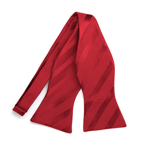 Red Elite Striped Self-Tie Bow Tie