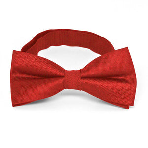 Red Herringbone Silk Bow Tie