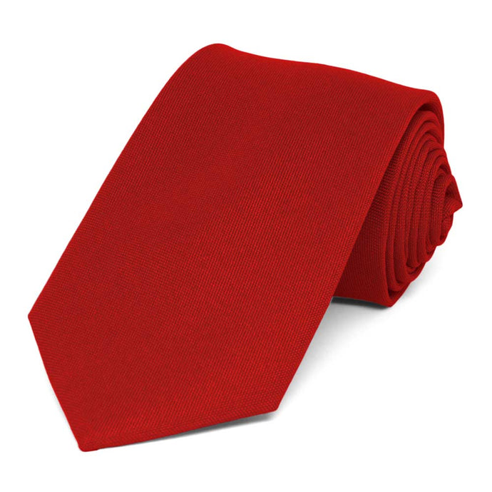 Red Matte Finish Necktie, 3