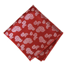 Load image into Gallery viewer, Red Ivanhoe Paisley Pocket Square