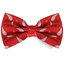 Load image into Gallery viewer, Red Fairport Paisley Bow Tie