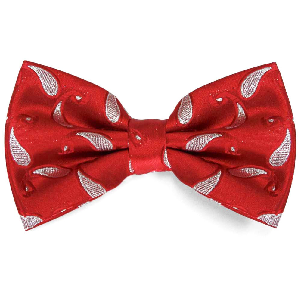 Red Fairport Paisley Bow Tie