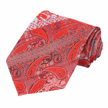 Load image into Gallery viewer, Bright Red Vernon Paisley Necktie