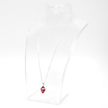Load image into Gallery viewer, Red Rhombus Shaped Crystal Necklace