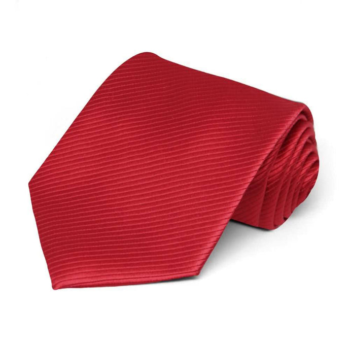 Red Ribbed Necktie