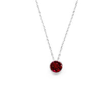 Load image into Gallery viewer, Dark Red Round Crystal Necklace