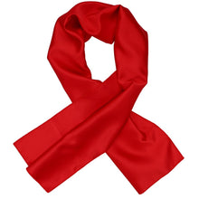 Load image into Gallery viewer, Red solid color scarf, crossed over itself