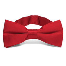 Load image into Gallery viewer, A pre-tied shiny red bow tie with a collar