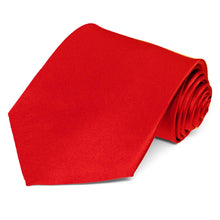 Load image into Gallery viewer, Red Silk Extra Long Necktie