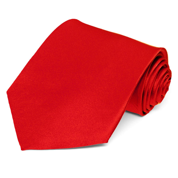 Red Silk Extra Long Necktie
