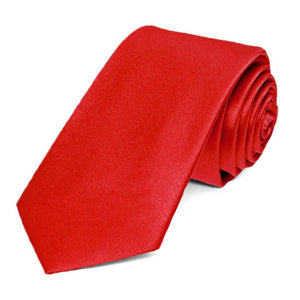 Red Silk Slim Necktie