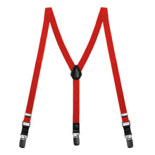 Load image into Gallery viewer, Red Skinny Suspenders