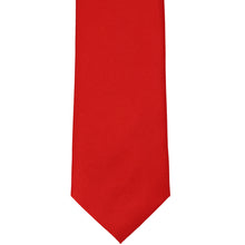 Load image into Gallery viewer, Red solid tie, front bottom view