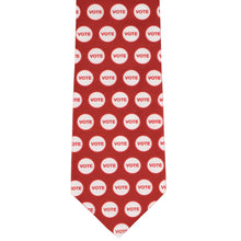 Load image into Gallery viewer, Red vote sticker necktie all over pattern