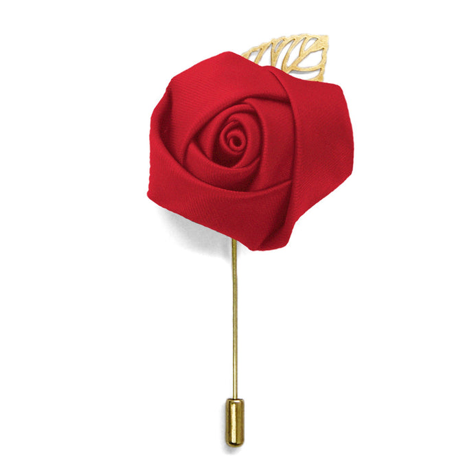 Red Premium Flower Lapel Pin