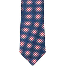 Load image into Gallery viewer, Front view of a red, white and blue star and dot necktie