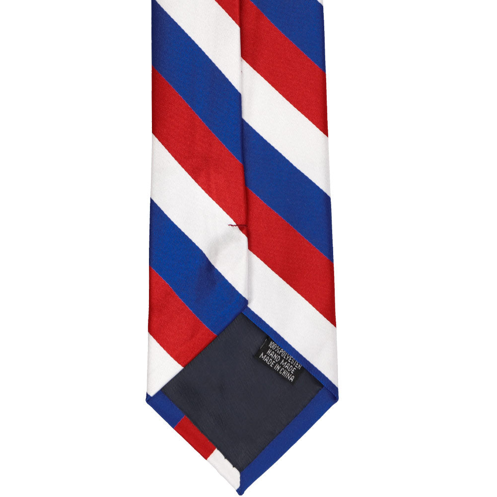Red White and Blue Extra Long Striped Tie | Shop at TieMart – TieMart, Inc.