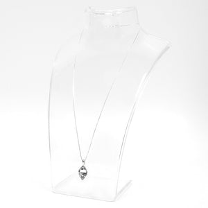 Women rhombus shaped crystal necklace complete image