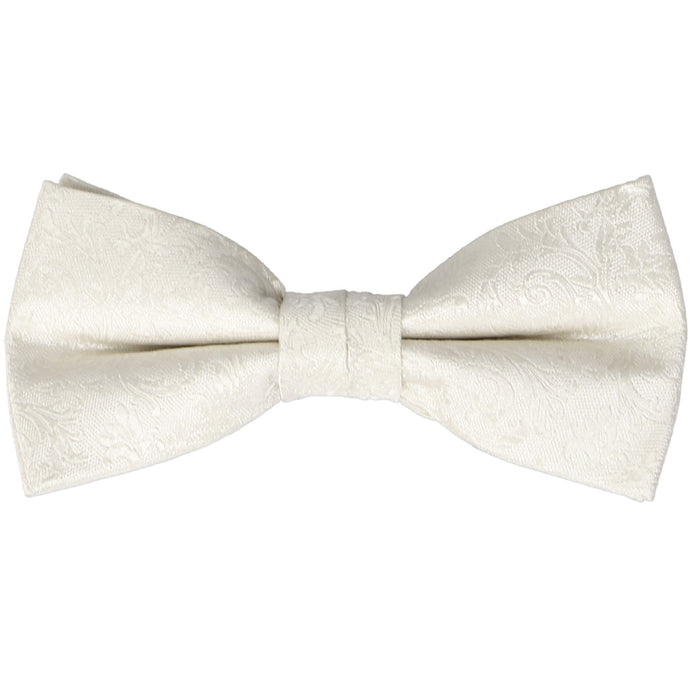 Ivory floral bow tie for ring bearer