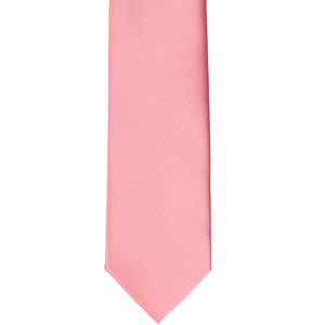 Front bottom view of a rose petal slim tie