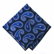 Load image into Gallery viewer, Royal Blue Berkshire Paisley Pocket Square