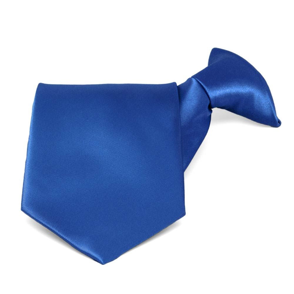 Royal Blue Solid Color Clip-On Tie