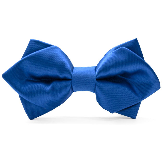 Royal Blue Diamond Tip Bow Tie