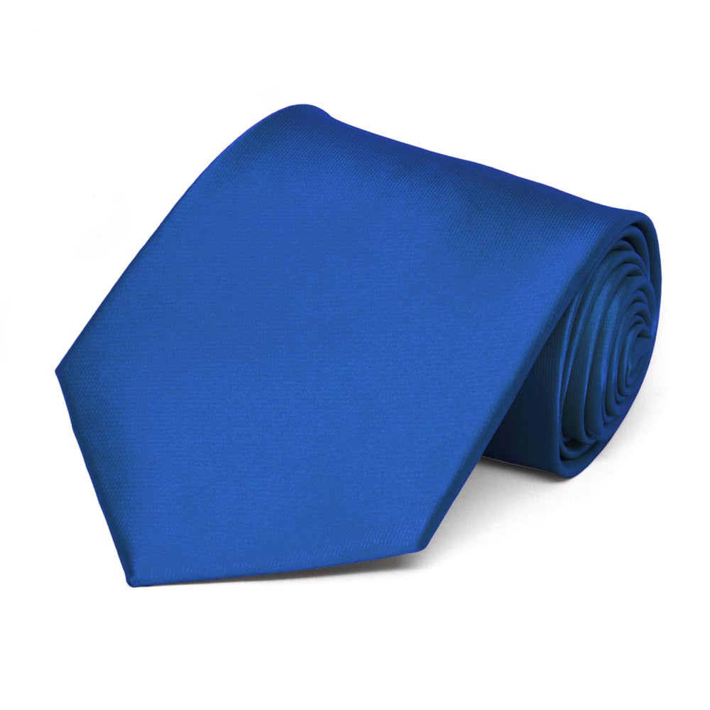 Royal Blue Extra Long Solid Color Necktie
