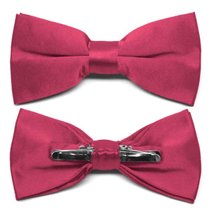 Ruby Red Clip-On Bow Tie