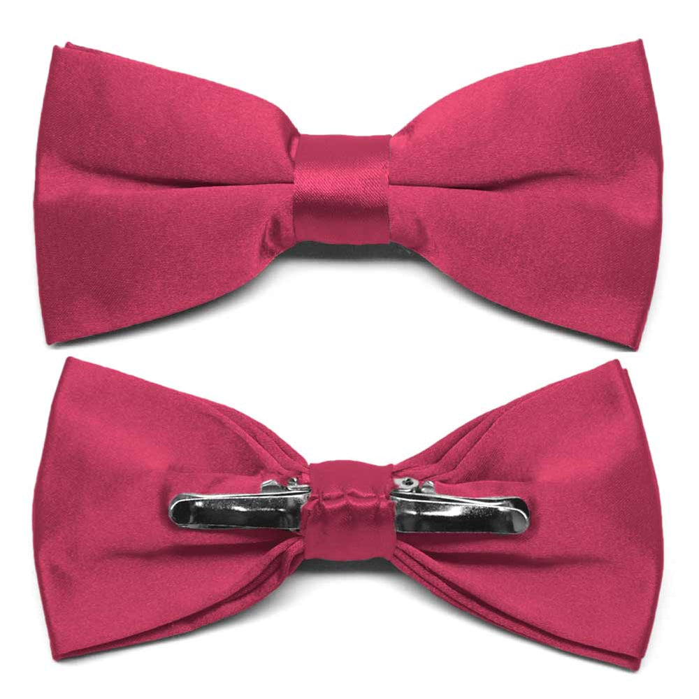 Ruby Red Clip-On Bow Tie
