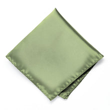 Load image into Gallery viewer, Sage green pocket square, flat front view