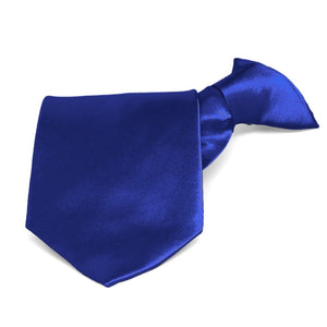 Sapphire Blue Solid Color Clip-On Tie