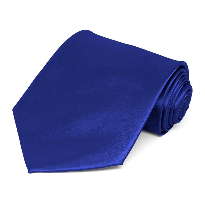 Sapphire Blue Extra Long Solid Color Necktie
