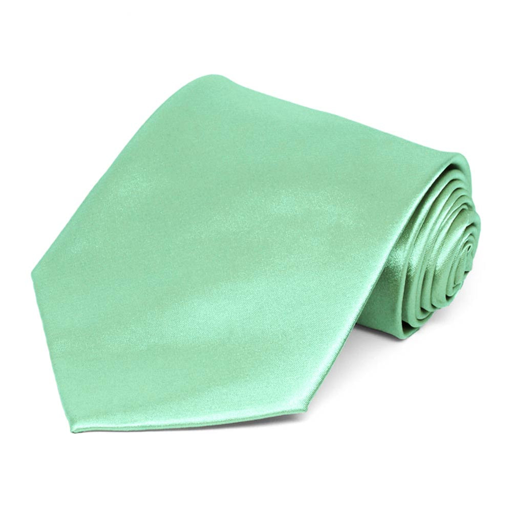 Seafoam Extra Long Solid Color Necktie