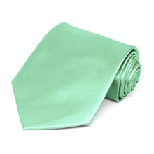 Load image into Gallery viewer, Seafoam Satin Staff Tie