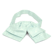 Load image into Gallery viewer, Seafoam paisley floppy bow tie, front view
