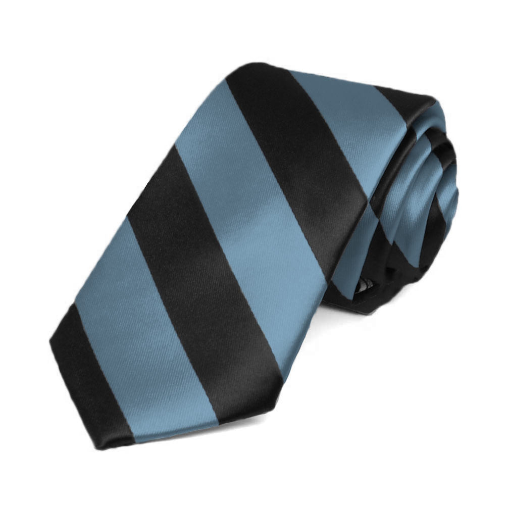 Serene and Black Striped Slim Tie, 2.5