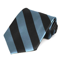Load image into Gallery viewer, Serene and Black Striped Tie